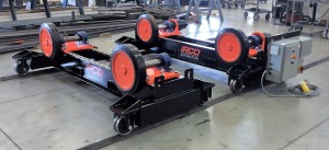 Cantilevered Turning Rolls with Operating Controls